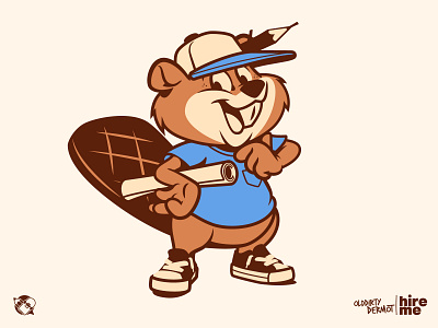 Beaver Mascot beaver character design design graphics illustration mascot t shirt design tee design vector vector design