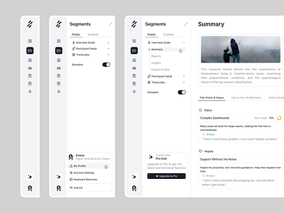Dashboard | Summary b2b b2c charts components dashboard guide interview menu saas summary tabs upgrade