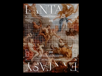 FANTASY: Renaissance Reimagined Poster art art design artist branding contemporary cover digital art fantasy historical historical poster history illustration magazine cover mogazine cover design poster renaissance typo