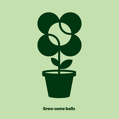 Grow some balls illustration branding design illustration logo logotype minimal simple type typography ui