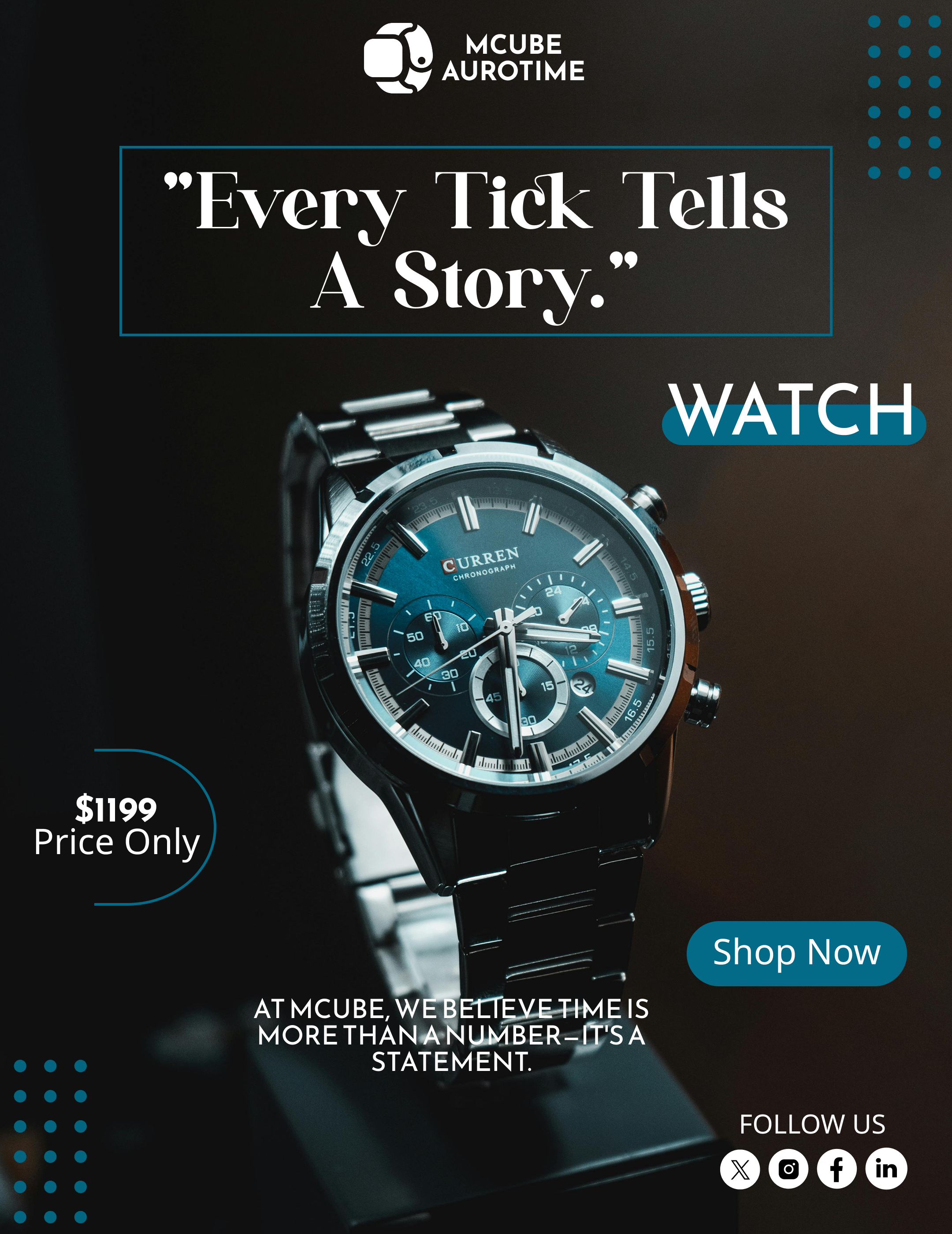 Watch Poster Design 3d animation branding design figma graphic design illustration logo timepiece promo artwork ui website