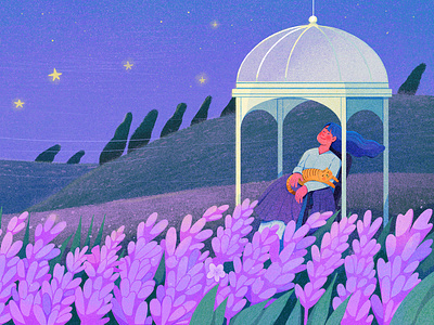 Lavender Fields character childrens digital editorial folioart illustration publishing