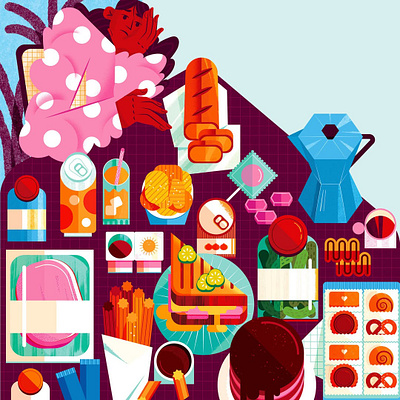 Food Thoughts character drink drink illustration editorial folioart food food illustration illustration