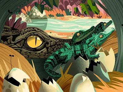 Predators animals folioart illustration nature nature illustration