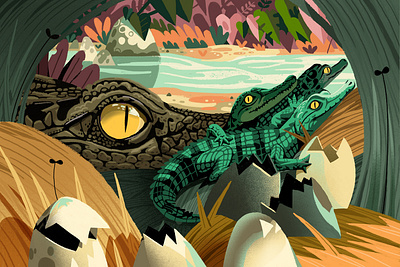 Predators animals folioart illustration nature nature illustration