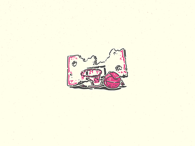 Deflated basketball design illustration