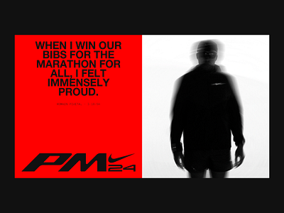 Nike PM24: Marathon for All Campaign ad ad design advertisement advertising branding clean clean ui design modern modern design motivation nike simple ui ui design ux ux design ux ui