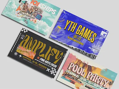 Youth Event Designs collage design digital design event branding event flyer event graphics illustration screen graphics youth event design youth graphics youth group