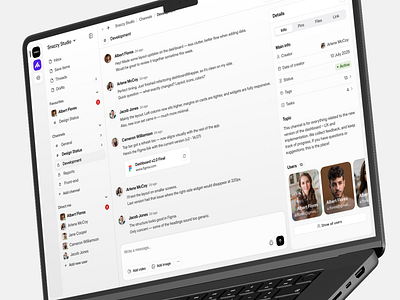 Team Chat – Clean UI Concept app chat communication community concept dashboard desktop interface messaging product design redesign saas team ui ui design ux ux design work