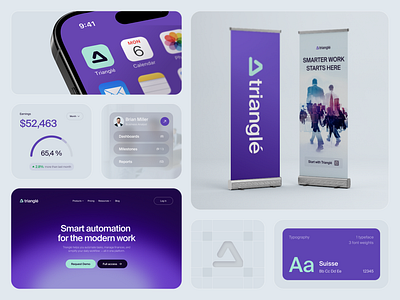 Corporate Brand Assets for Workflow Automation App ai asana bramd agency brand assets brand design brand identity branding corporate branding corporate identity crm identity design logo product ui ux visual identity