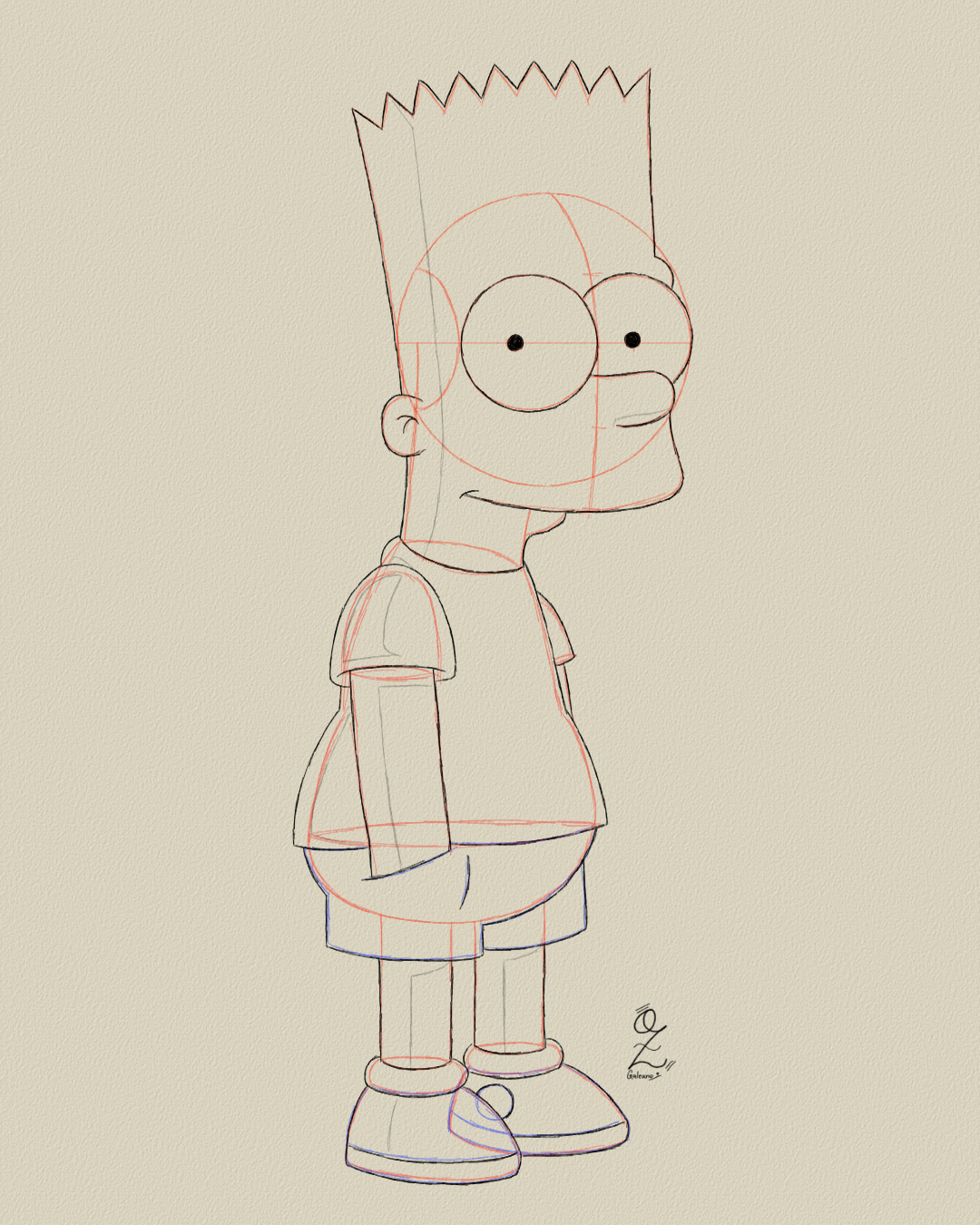 Bart Simpson Drawing Sketch Study by Oz Galeano art arte bart boceto cartoon design dibujo drawing fanart illustration ozgaleano simpsons sketch