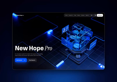 Main Section 3D Animation 3d animation crypto desing hero section landing ui website