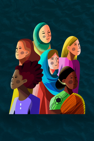 Unity in Diversity: Women's Illustration animation art branding design dribbleart artwork graphic design illustration inspiration logo ui