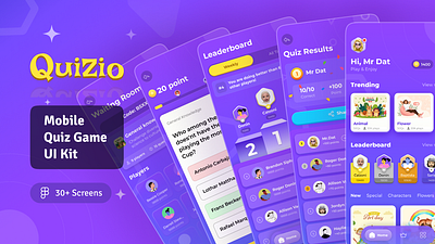 Mobile Quiz Game UI Kit ai figma game mobile quiz quizgame