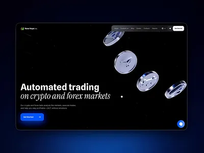 Crypto Website with 3D Animation 3d animation crypto fintech illustration ui ux website