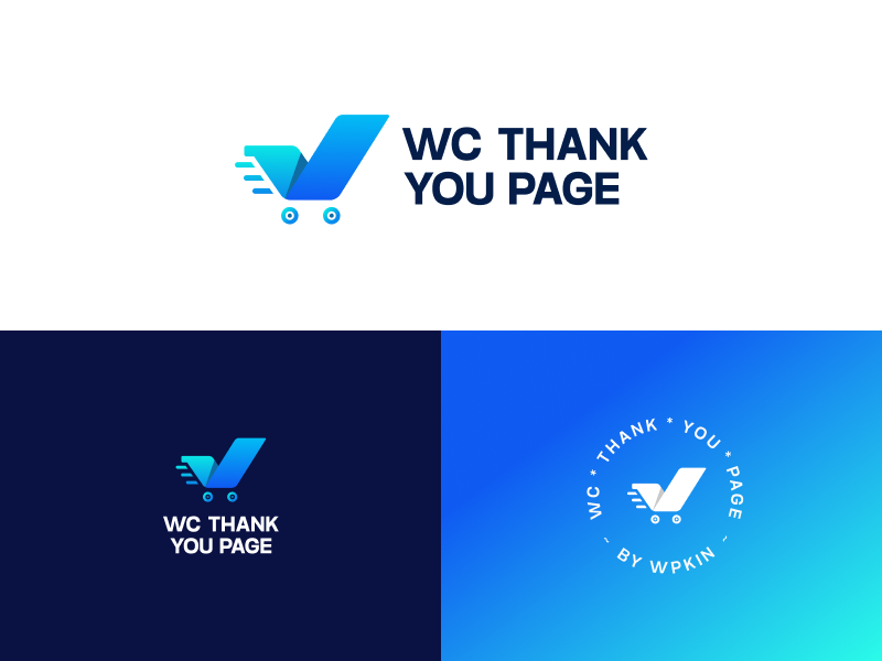 WordPress Plugin Logo – Simple, Clean & Recognizable branding cart cart logo check check logo ecommerce logo logo design modern logo thank you visual identity woocommerce wordpress