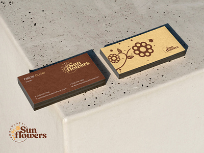 Chocolate Sunflowers | Branding branding business cards conxept studios edible arrangement logo design mockup