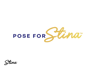 Pose for Stina | Branding branding conxept studios logo design photographer logo script font wordmark