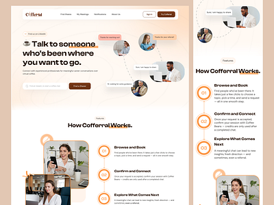 ☕Cofferrial Website app design branding career platform coffee landing page coffee meeting coffee website design design figma website design job landing page job website meeting website responsive design ui ui design uiux ux web design website design