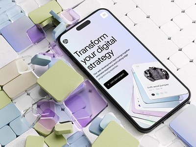 eCommerce Agency Glass Texture Shapes 3d animation branding design illustration motion graphics ui website