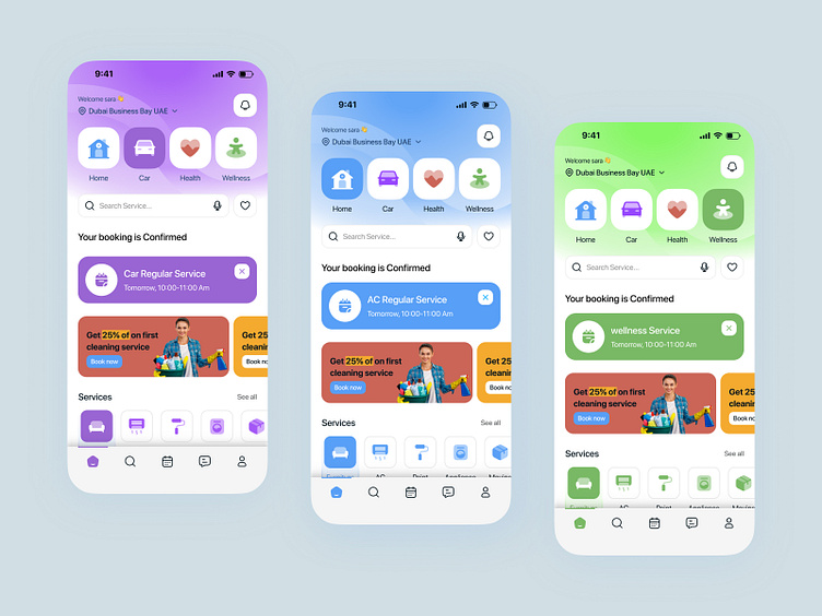 Service App UI by Sheikh Raihan on Dribbble
