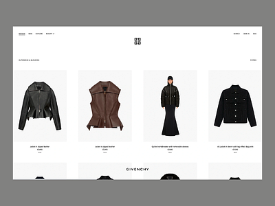 Luxury Fashion E-Commerce Interface brand showcase digital retail e commerce interface e commerce platform ecommerce interface fashion fashion website interactive catalog luxury design minimal interface modern shop online store product grid refined typography responsive design shopping flow ui concept ui design user journey ux design