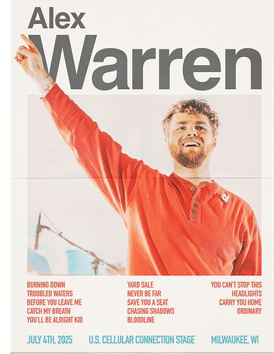 2025 Summerfest Setlist Poster Series - Alex Waren art direction graphic design illustration logo typography