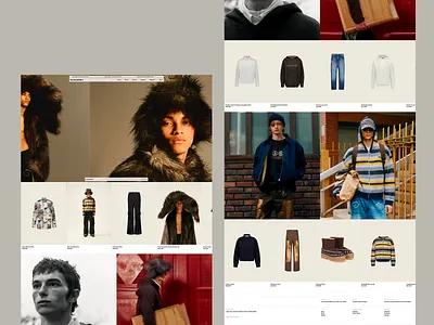 Modern Fashion Grid apparel showcase clothing page collection view curated visuals ecommerce editorial grid fashion brand fashion layout interactive layout lookbook design luxury retail model portraits modern storefront modular structure product catalog seasonal collection stylish interface ui composition ux ui design visual identity