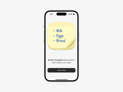 Notes App Welcome Screen app daily ui design graphic design landing page mobile mobile app ui vector