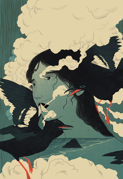 They Lie Beneath The Waves art comic editorial art graphic novel illustration nature