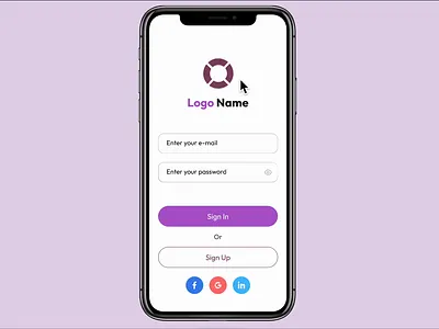 Sign-In Screen Interaction – Figma Animation animation prototype ui