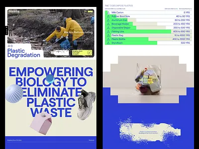 Sustainable Plastic Waste UX Design awareness campaign biodegradable focus climate visual conscious design eco interface eco storytelling environmental dashboard green design impactful visuals informative site mission driven nature friendly plastic awareness sustainability ui design ux design waste data