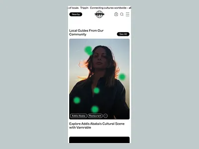 Mobile Travel Guide UI Concept clean visuals cultural guide destination discovery immersive content intuitive design lifestyle interface local stories minimal layout mobile interface modern ui photo focus responsive layout travel app travel navigation ui ui concept user experience ux design