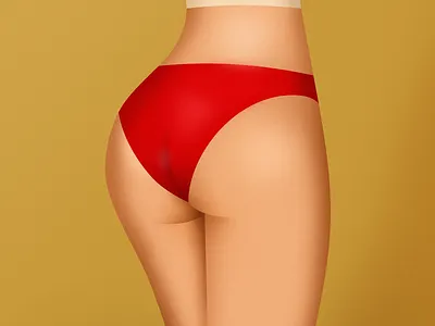 Girl bikini design graphic design illustration minimal red sea vector