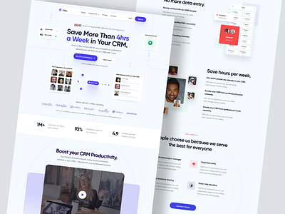 🧩 CRM Chrome Extension – Full Landing Page Design app homepage app landing app website chrome extension design homepage landing landing page saas saas design saas landing page saas website web web design website