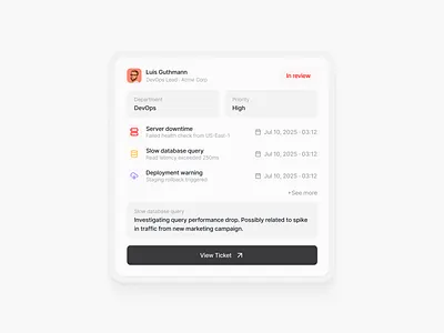 Incident Report Card design figma ui web web design