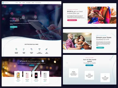 Quadstar Telecomm Website Design branding motion graphics telecommunications ui web website