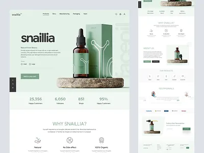 📦 Landing Page Design for Natural Skincare Brand beauty brand design ecommerce homepage landing landing page shopify single product website skincare store web web design website woocommerce