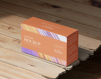 Paper Box Mockup Under Daylight 3d box mockup branding daylight design studio free mockup label design packaging mockup ram studio