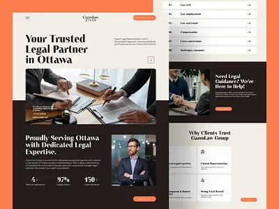 Law Firm Website Design attorney figma landing page law law firm law firm ui law firm website law landing page lawyer legal expertise legal partner ui web design webflow