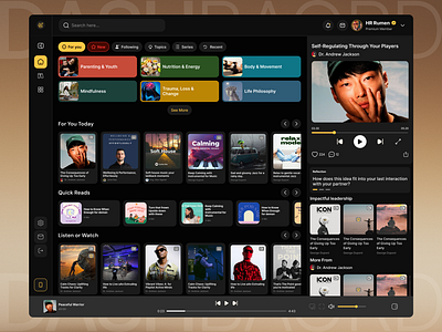 Podcast Dashboard Design app app design dashboard dashboard design design hr rumen mobile app music music app netflix podcast podcast app podcast app design podcast mobile app product product design social app social media spotify spotify design