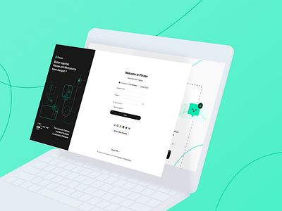 Phrase login screen illustration login presentation signup ui uidesign uiux