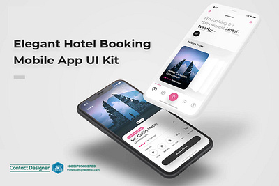Hotel booking Mobile App UI Design app booking elegent figmadesign hotel mobile uikit uiux