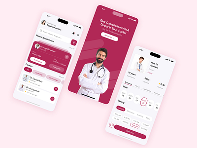 DocMeet is a smart app for booking doctor appointment android app application design appointment branding design doctor figma graphic design illustration ios logo mobile design prototyping responsive design ui uxui
