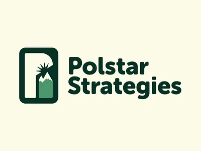 Polstar Strategies branding consultant consulting cream green logo mountain star strategies