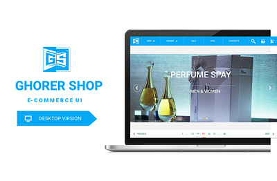 🛒 Ghorer Shop – E-Commerce UI (Desktop Version) branding graphic design illustration logo ux