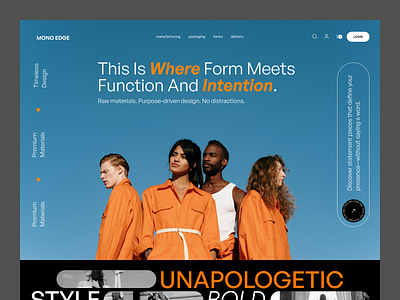 MONO EDGE fashion landing page cart clothes clothing e commerce ecom ecommerce website fashion fashion brand interface landing page marketplace online shopping product cart shop shopify shopify template shopping shopping app ui ux website