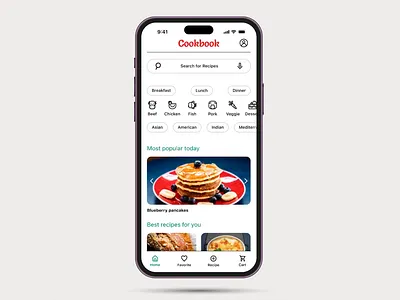 Microinteractions – Home Screen of Cooking App animation motion graphics ui