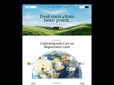 Planture Agriculture Agency agency agriculture branding design energy farmer framer fruits green landing online page plant renewable shop store ui webflow website wordpress