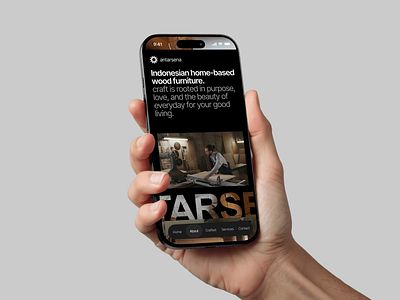 Antarsena - Mobile Responsive Landing Page clean crafter design editorial landing page mobile mobile viewport responsive responsive layout ui uidesign web design website design wood